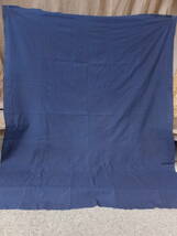 均一な色合いのきれいな青系中厚藍木綿古布・5幅繋ぎ・203×164㌢・重660g・リメイク素材_画像2