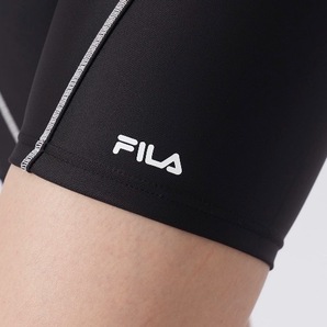 9号 Mサイズ 新品 FILA セパレーツ フィットネス水着 黒×グレー めくれ防止 レディース フルジップ タンキニ水着 送料無料 匿名配送の画像6