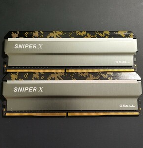 G.SKILL Sniper X メモリ DDR4-3200 CL16 F4-3200C16D-16GSXKB 2枚セット 合計16GB 中古