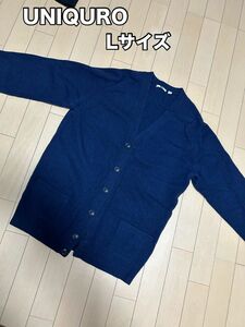 ユニクロ UNIQURO セーター　ニット　メンズ　Lサイズ　vネックセーター　春物