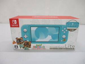 G0318-11A/ 動作OK Nintendo Switch Lite スイッチ ライト 本体 あつまれ どうぶつの森セット まめきち&つぶきちアロハ柄