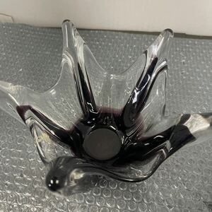 ● KOSHIDA GLASS ミッドセンチュリー　インテリア　グラス　アクセサリートレイ 未使用 ●