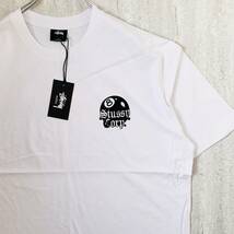 海外限定 Stussy ステューシー Tシャツ ホワイト XL ロゴ 8ボール_画像3