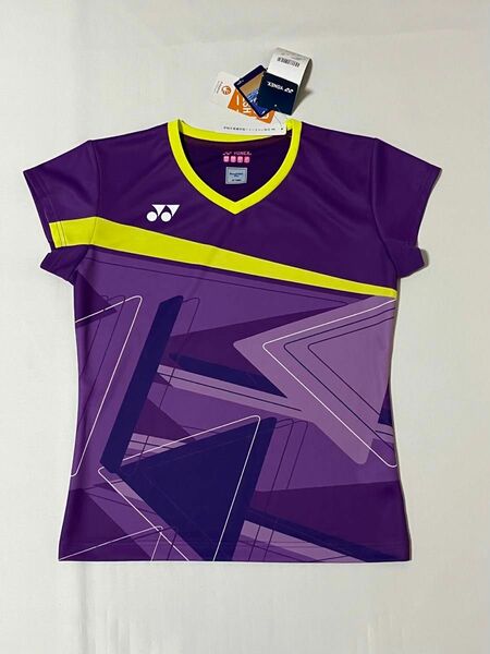 ヨネックス　半袖Tシャツ　ベリークール　ゲームシャツ　レディースLサイズ　紫　20521 