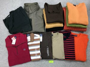 ★１３―１５５★ユニクロセット　タートルネック セーター 半袖 半ズボン S～Lサイズ 14点まとめて メンズ 冬服 夏服 ファッション[100]