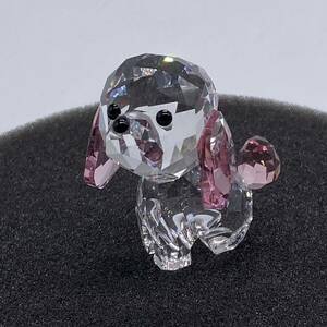 SWAROVSKI スワロフスキー 置物 　プードル　犬　ロージー　ピンク　Puppy Rosie　no.91