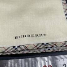 BURBERRY バーバリー ハンカチ　ベージュ　ふちチェック　　no.36　_画像2