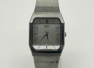 C2KG6 稼動品 SEIKO セイコー QZ 7431-5120 スクエア シルバー文字盤 メンズ腕時計 