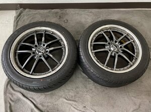 【1000円売り切り】PIAA ROZZA MOTOR SPORTS 17x8JJ+32 PCD114.3 NANKANG ULTRA SPORT NS-II 235/45R17 2本　K