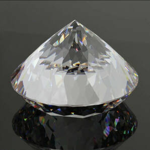 超特大◆855ct 132面カット 50mm ロイヤル プリンセスカット SONAダイヤモンド ルース 巨大 裸石◆保証書 ジュエリーボックス ジルコニアの画像5