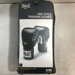 エバーラスト ボクシング グローブ 練習用 プロスタイル 16oz ブラック / PRO STYLE TRAINING GLOVES 16OUNCES トレーニンググローブ ▲