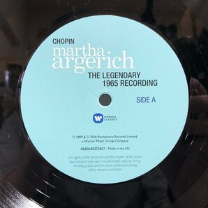 【EU 重量盤LP】CHOPIN MARTHA ARGERICH THE LEGENDARY 1965 RESORDING 幻のショパン・レコーディング アルゲリッチ/WARNER0825646372867▲の画像5