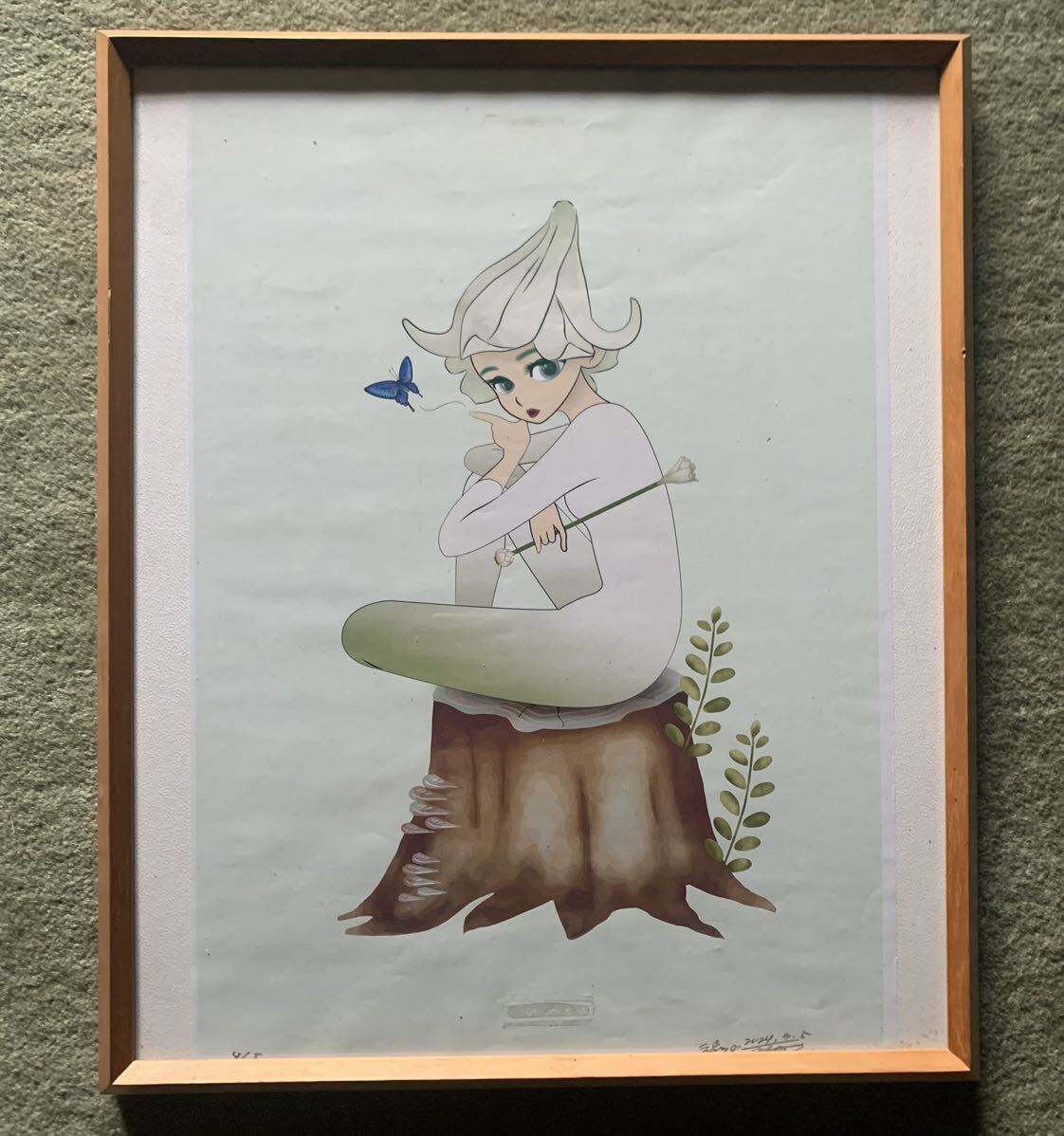 Flower Fairy Lily Moto Petch (Authentic) A3 size Print on demand High quality paper 4/5 lots Frame included Autographed by the author himself, artwork, painting, others