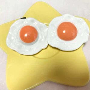 目玉焼き型ヘアクリップ新品２個セット