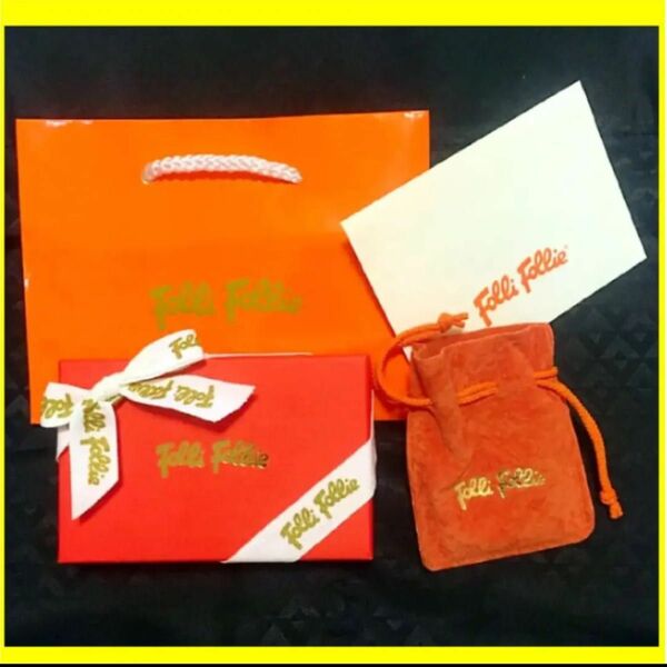 FolliFollie フォリフォリ 箱 ギフト アクセサリー ポーチ リボン プレゼント ボックス ロゴ ラッピング 包装 梱包