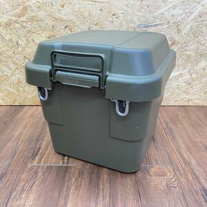 TRUSCO(トラスコ) トランクカーゴ フックカスタム済 収納ボックス 30L OD色 ODC-30　（ キャリア 荷台 ホムセン箱 トップケース カブに