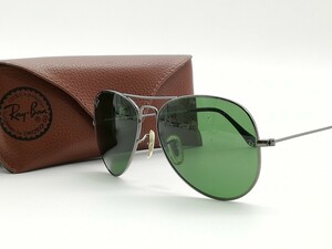 Ray-Ban レイバン サングラス アビエーター グリーン ティアドロップ RB3025 ケース付き