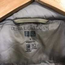 H7235dL UNIQLO ユニクロ サイズM ウルトラライトダウンジャケット ダウンジャンパー 軽量 グレー メンズ 防寒 カジュアル 定番人気_画像6