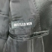 H7330dE UNTITLED MEN アンタイトルメン テーラードジャケット ブラック サイズ46 (M位) メンズ セレモニー ビジネス フォーマル 肩パット_画像8