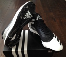 【既決USA】Adidas・アディダス@ベースボールスパイクシューズ 【Adidas Icon V Bounce Metal Baseball Cleats】 黒 x 白 @US12 / 30.0cm_画像10