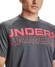 【既決USA】アンダーアーマー ★ UNDER ARMOUR@完売胸元&背中【UNDER ARMOUR】ロゴ入半袖【UA Men's Tech 2.0 Wordmark T-Shirt】Grey@@2XL_画像3