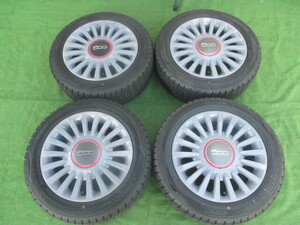 フィアット FIAT 500 6J +35 PCD98 185/55R15 ウインターマックス バリ山 2021年製造 手渡し歓迎 (C2289)