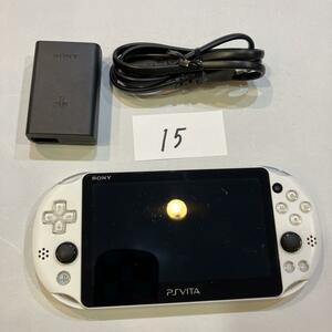 電源〇 PlayStation Vita Wi-Fiモデル ホワイト (PCH-2000)　ジャンク 　中古品 本体 PCH-2000 Sony