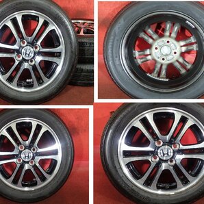 R14●【ホンダN-BOX純正：ブラックポリッシュ色】中古ホイール＋ラジアル155/65R14 B.S NEXTRY ★4本(TH-6028A)送料無料/沖縄配送不可の画像7