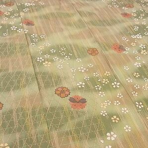 平和屋野田店■上質な小紋 舞桜 暈し染め 金彩 逸品 n-hj6311の画像4