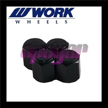 WORKAVC-BK WORK(ワーク) ホイール エアバルブキャップ ブラック/黒 4個セット(1台分) 送料無料/追跡付き_画像2