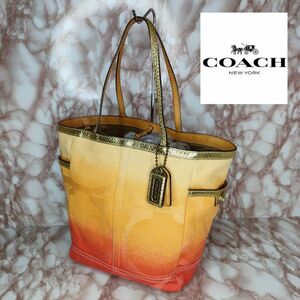 COACH　 コーチ　 シグネチャー　 トートバッグ　 ショルダーバッグ　肩掛け　C23