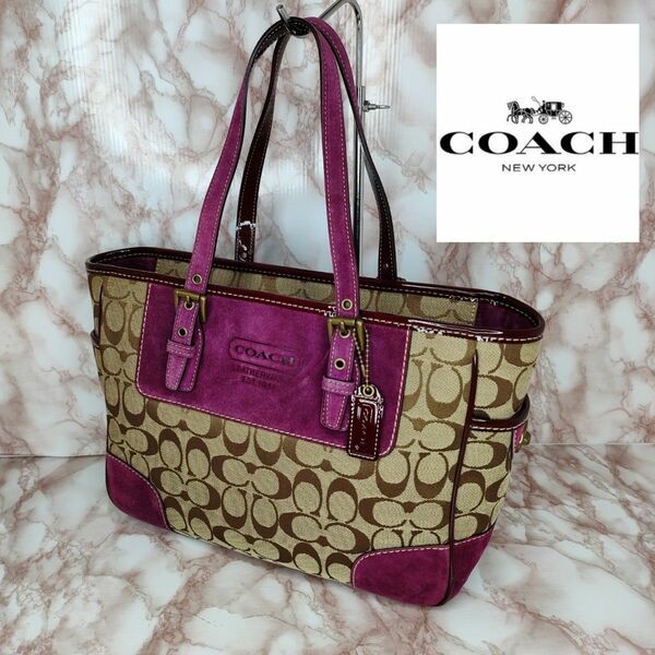 COACH　 コーチ　 シグネチャー　 ハンドバッグ　4