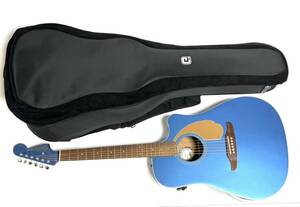 ☆送料無料 極美品 Fender Redondo Player BLB WN Belmont Blue ブルー エレアコ GIGケース付き