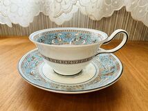 WEDGWOOD ウェッジウッド FLORENTINE フロレンティーン ターコイズ ティーカップ ピオニー カップ&ソーサー C/S C&S 1客 _画像1