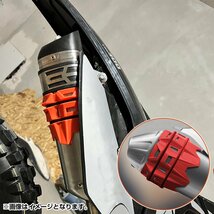 黒 汎用 サイレンサー マフラー ガード プロテクター 火傷防止 バイク ２スト 4スト ヤマハ スズキ カワサキ ホンダ_画像4