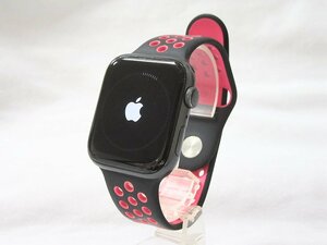 1円スタート ★ Apple Watch Series 5 NIKE アルミニウム＆セラミック 44mm WR-50M スポーツバンド ブラック・ピンク 充電ケーブル付