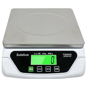 Sutekus １g単位 最大30Kgまで計量可能 デジタル台はかり スケール 電子秤 風袋機能搭載 オートオフ機能 単