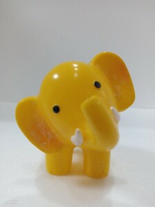 ①約6.5cm ゾウ ソフビ 貯金箱/昭和レトロ/アンティーク/企業物/人形/手塗り 30周年