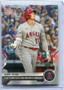 2021 Topps Now MLB 大谷翔平 484 AL初の21試合で16HR