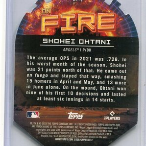 2022 Topps Fire En Fuego EF-1 Shohei Ohtani インサート カード 大谷翔平の画像2