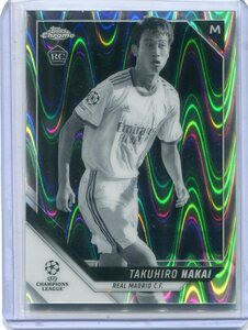 2021-22 Topps Chrome UCL Black & White RayWave Refractor Takuhiro Nakai 中井卓大 レアルマドリード RC