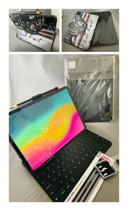 【フルセット】Apple iPad11 Pro Cellular128GB(第3世代) + pencil（第2世代）+ iPad keyboard Folio US他