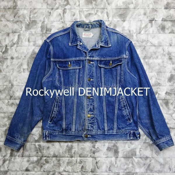 Rockywell デニムジャケット フリーサイズ ブルー 胸ポケット シンプル 7706