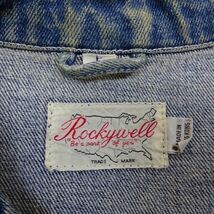 Rockywell デニムジャケット フリーサイズ ブルー 胸ポケット シンプル 7706_画像6