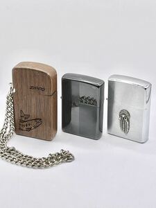 ZIPPO ジッポ オイルライター シルバー チェーン 喫煙具 ヴィンテージ 着火未確認 まとめ 本体のみ MT-110 