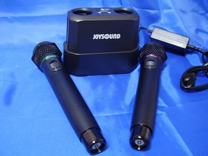 ★美品★ＪＯＹＳＯＵＮＤ★ワイヤレスマイクWM-620 ２本 充電器MCH-01 中古完動品①★