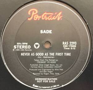 USプロモ盤★Sade /Never As Good As The First Time