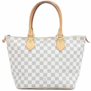 本物 ルイヴィトン LOUIS VUITTON LV サレヤ PM ダミエ アズール トートバッグ ハンドバッグ ホワイト N51186