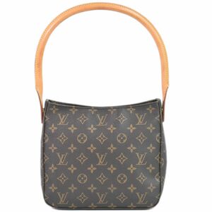 本物 ルイヴィトン LOUIS VUITTON LV ルーピング MM モノグラム ショルダーバッグ ハンドバッグ ブラウン M51146