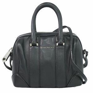 本物 ジバンシィ GIVENCHY 2WAY ルクレツィア ショルダーバッグ ポシェット レザー ブラック